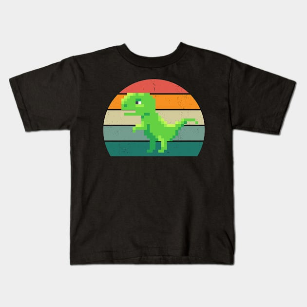 Retro Style Vintage Dinosaur Kids T-Shirt by SybaDesign